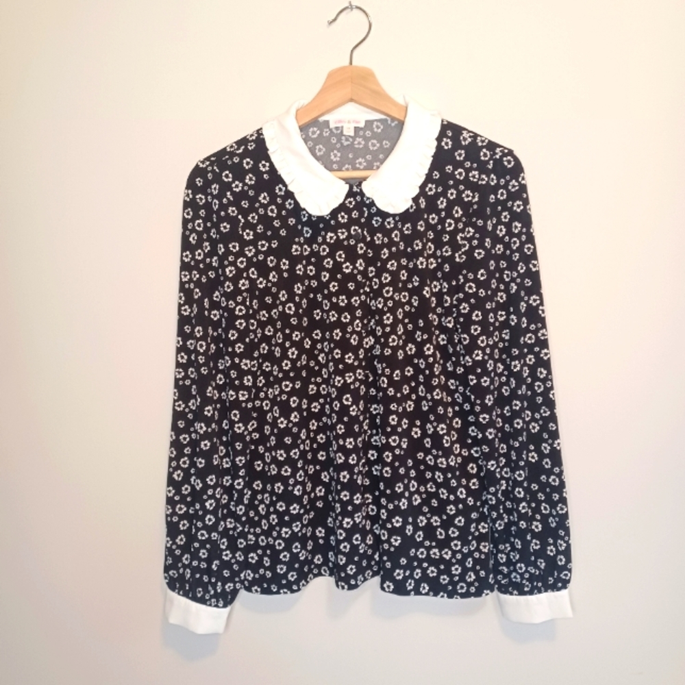 Riley & Rae Floral Peter Pan Collar Blouse